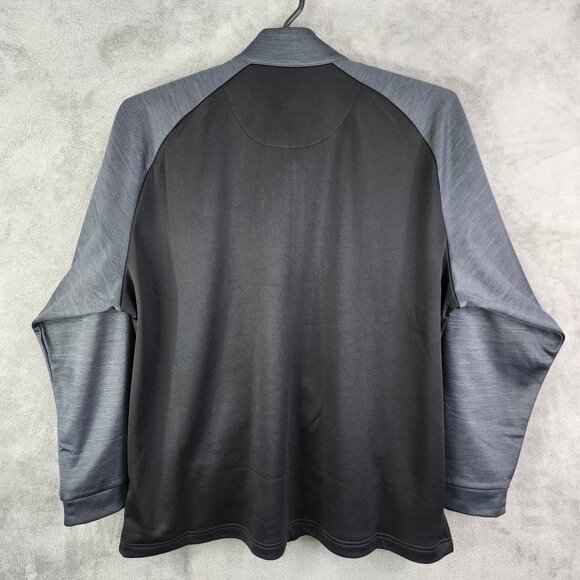 Mens Black & Gray Callaway Jacket Full-Zip Mock Neck Long Sleeve XXL - Picture 12 of 15